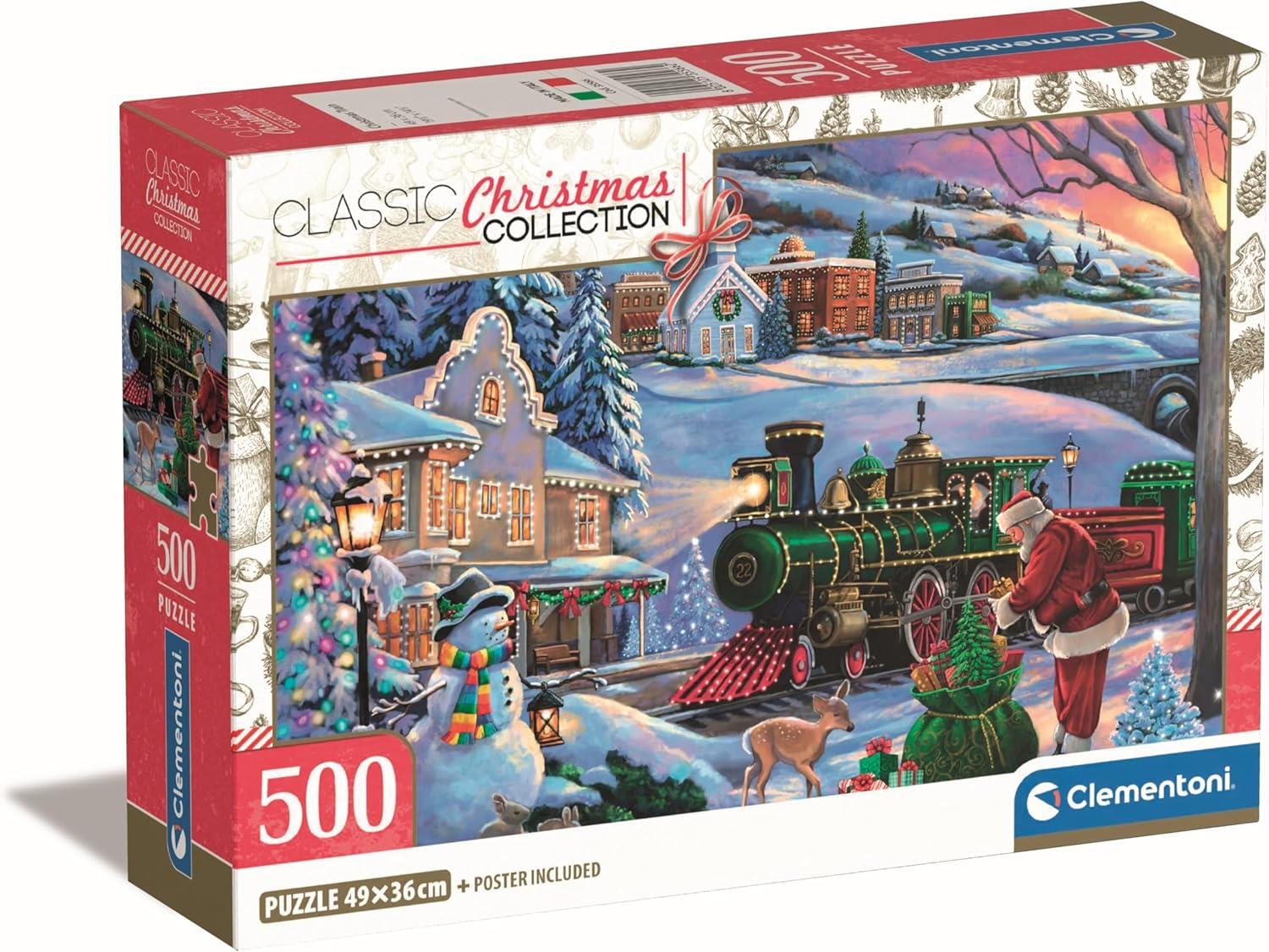 Clementoni Christmas Train Jigsaw Puzzle (500 Pieces)