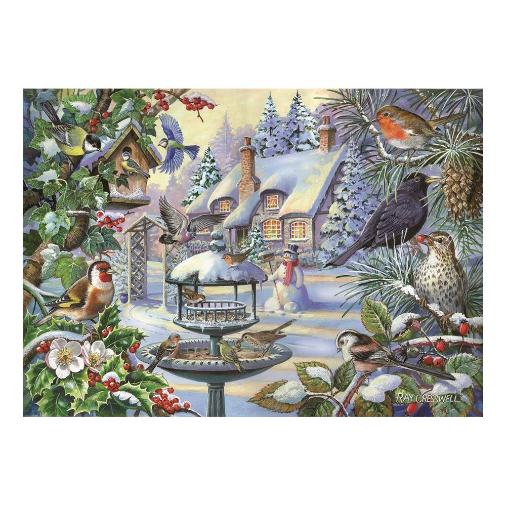 House of Puzzles Winter Birds BIG Jigsaw Puzzle (500 XL Pieces)