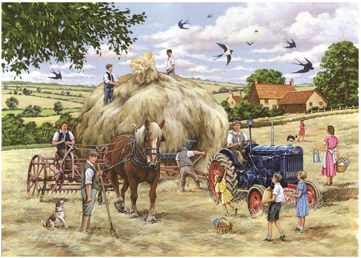House of Puzzles Making Hay - Big Jigsaw Puzzle (500 XL Pieces)