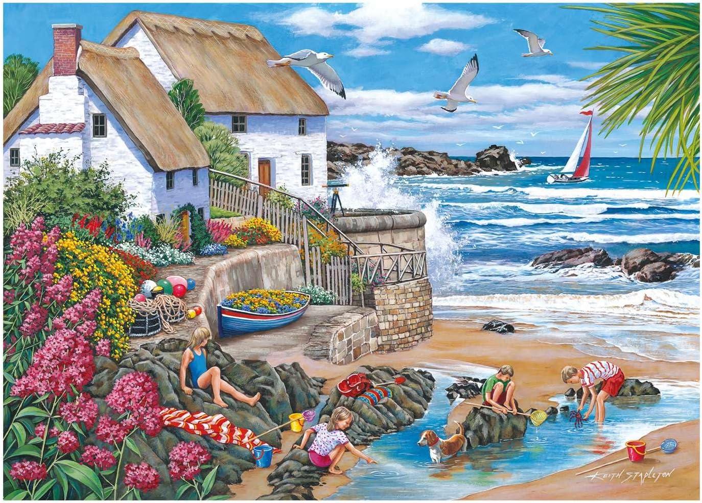 House of Puzzles Seaspray Cottages Jigsaw Puzzle (Big 500 XL Pieces)