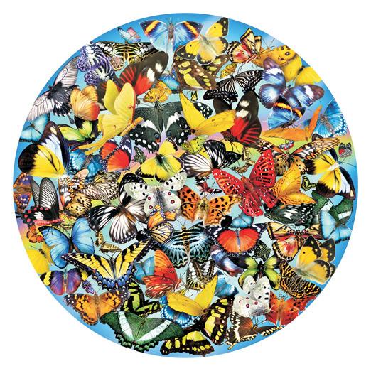 Sunsout Butterflies in the Round, Lori Schory Jigsaw Puzzle (1000 Pieces)