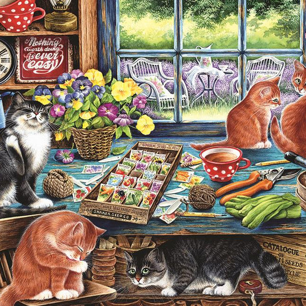 Cobble Hill Cats Retreat Jigsaw Puzzle (1000 Pieces)