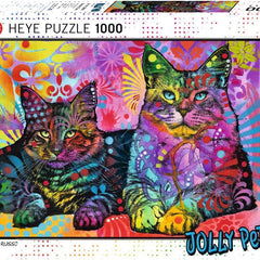 Heye Jolly Pets Devoted 2 Cats Jigsaw Puzzle (1000 Pieces)