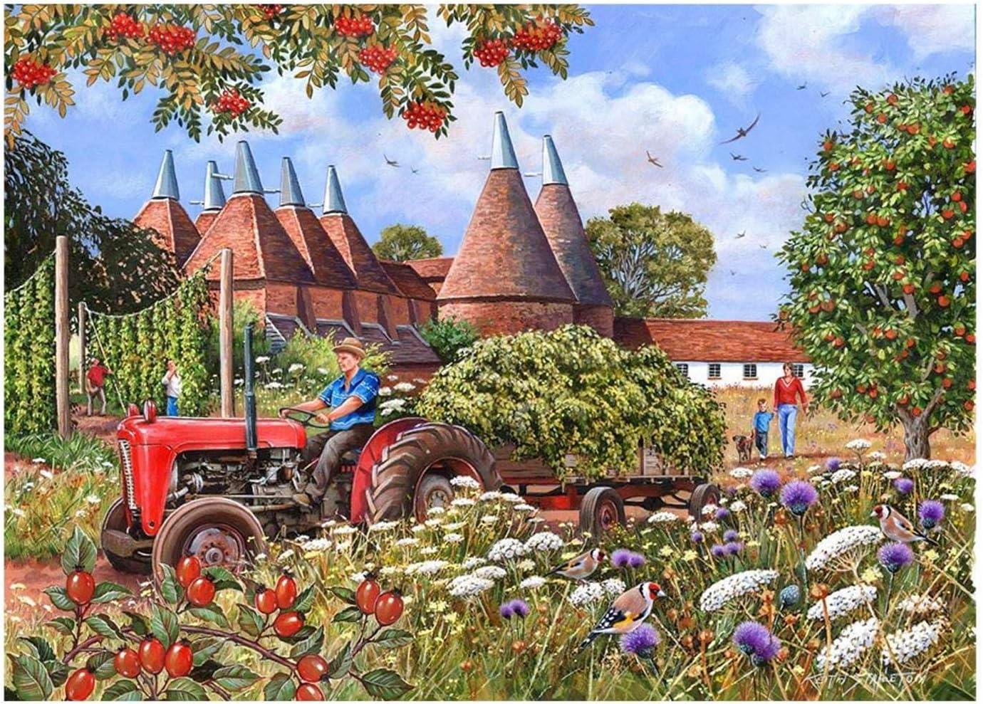House of Puzzles Oast Houses - Big Jigsaw Puzzle (500 XL Pieces)