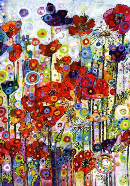 Grafika Sally Rich - Poppies Jigsaw Puzzle (1000 Pieces)
