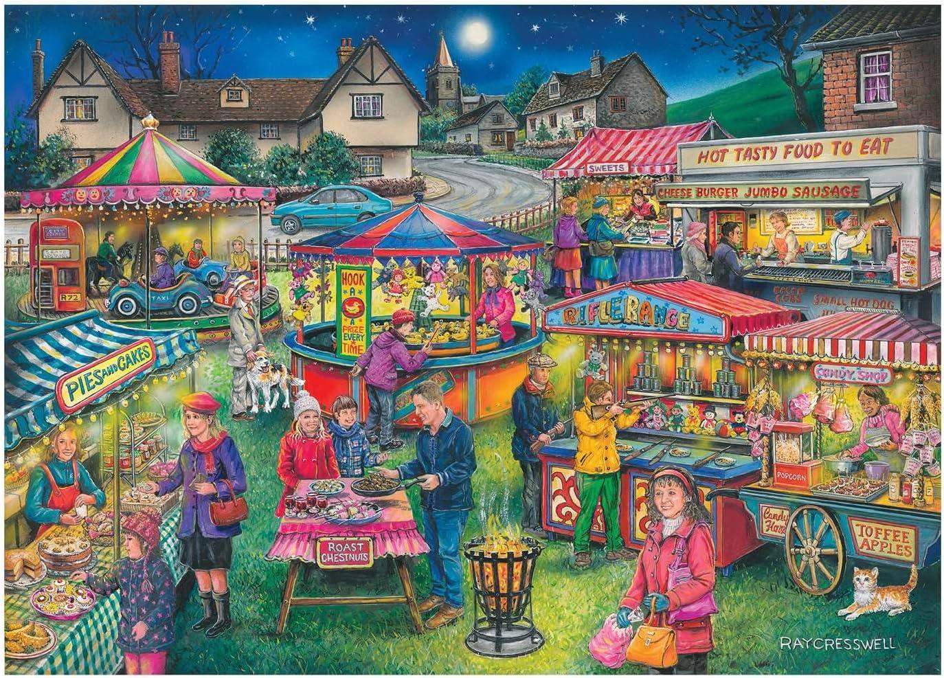 House of Puzzles Village Fayre Jigsaw Puzzle (BIG 500 XL Pieces)