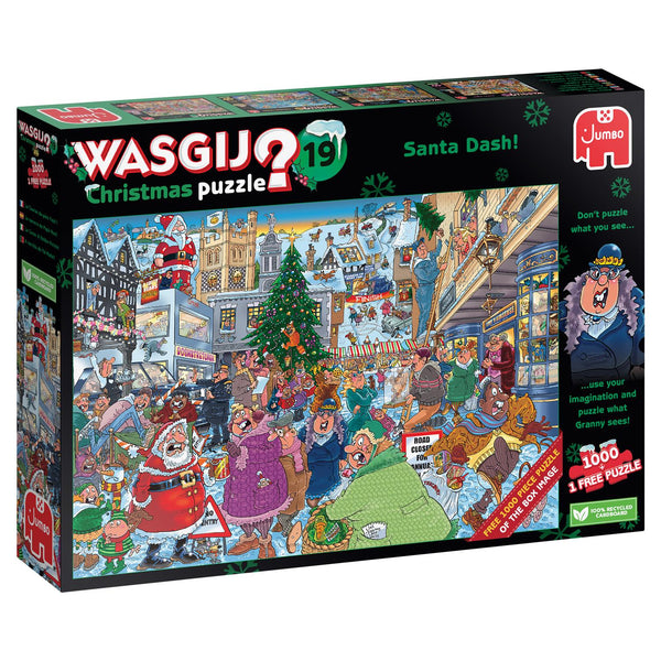 Wasgij Christmas 19 Santa Dash Jigsaw Puzzles (2 x 1000 Pieces)
