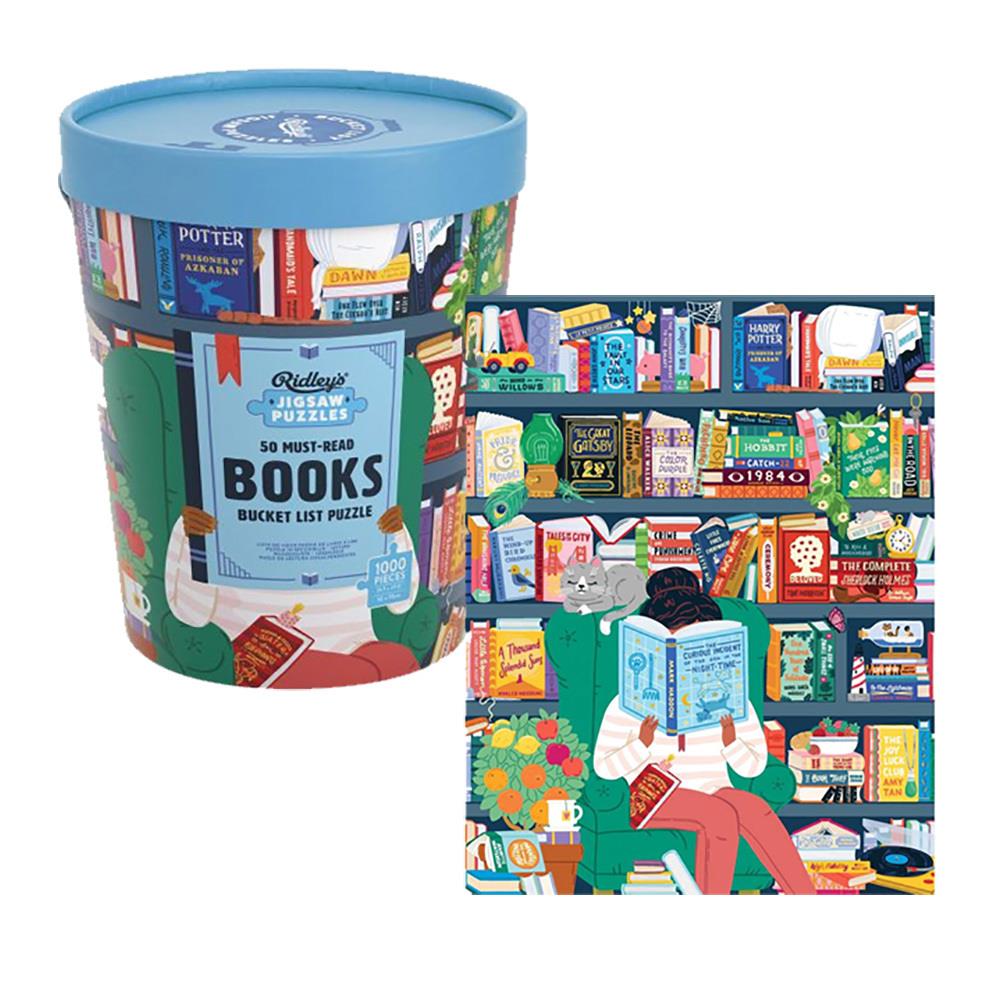 Ridley's 50 Must-Read Books of the World Bucket List Jigsaw Puzzle