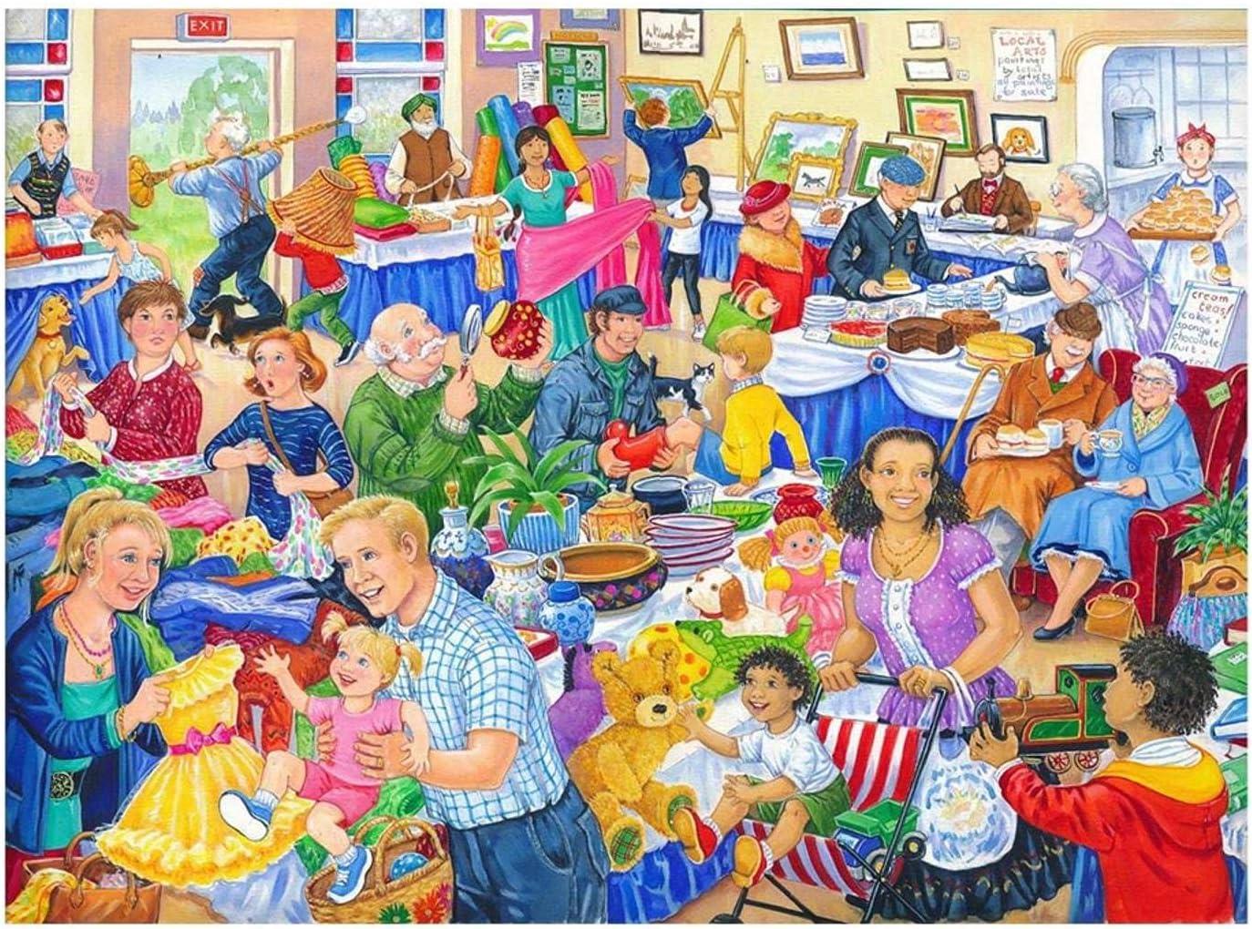 House of Puzzles Jumble Sale - Big Jigsaw Puzzle (500 XL Pieces)