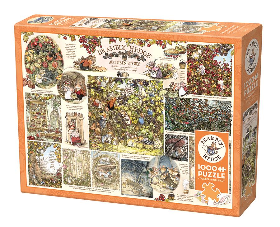   Bramble Hedge 皿 4枚セット Cobble Hill Brambly Hedge Autumn Story Jigsaw Puzzle (1000 Pieces