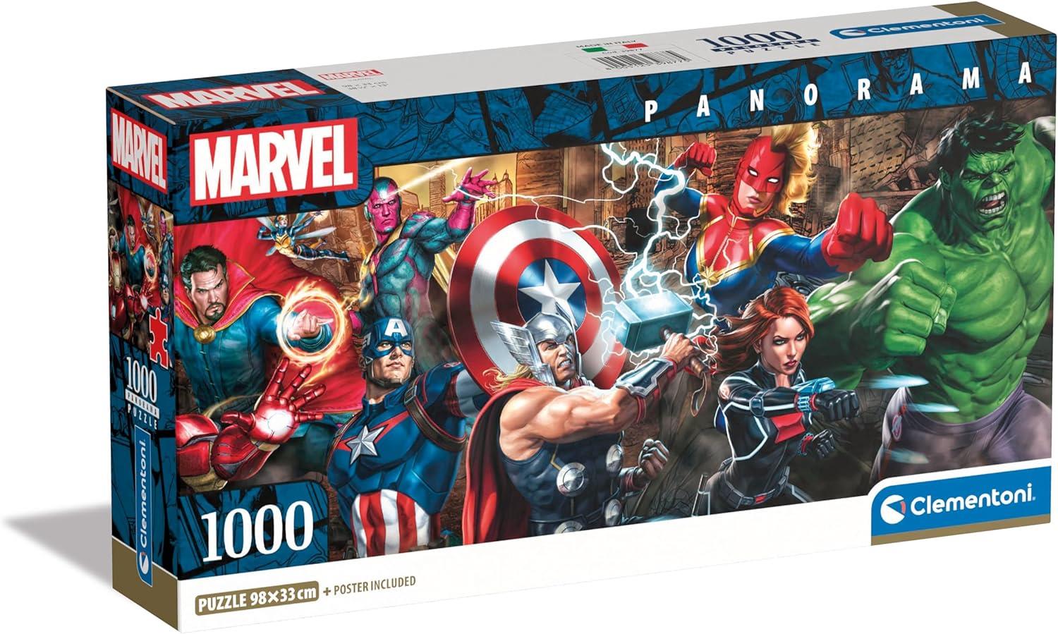Clementoni Marvel Avengers Panorama Jigsaw Puzzle 1000 Pieces PDK