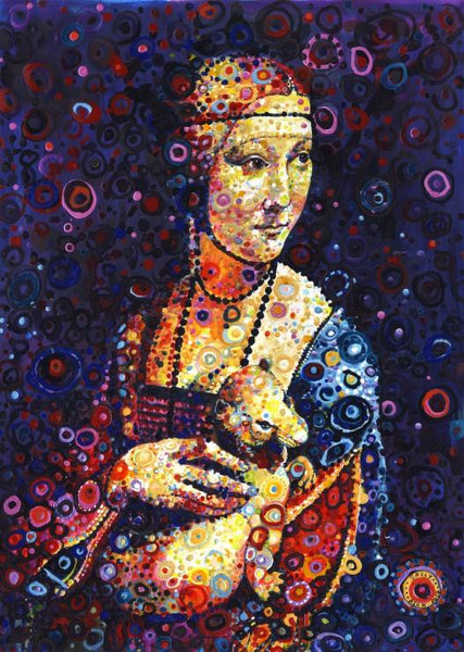 Grafika Lady with an Ermine (Da Vinci)  by Sally Rich Jigsaw Puzzle (500 Pieces)