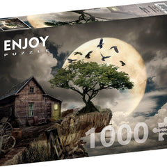 Enjoy A Log Cabin on a Cliff Jigsaw Puzzle (1000 Pieces)