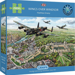 Gibsons Wings Over Windsor Jigsaw Puzzle (250 XL Extra Large Pieces)