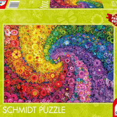 Schmidt Colourful Swirl Of Flowers Jigsaw Puzzle (2000 Pieces)