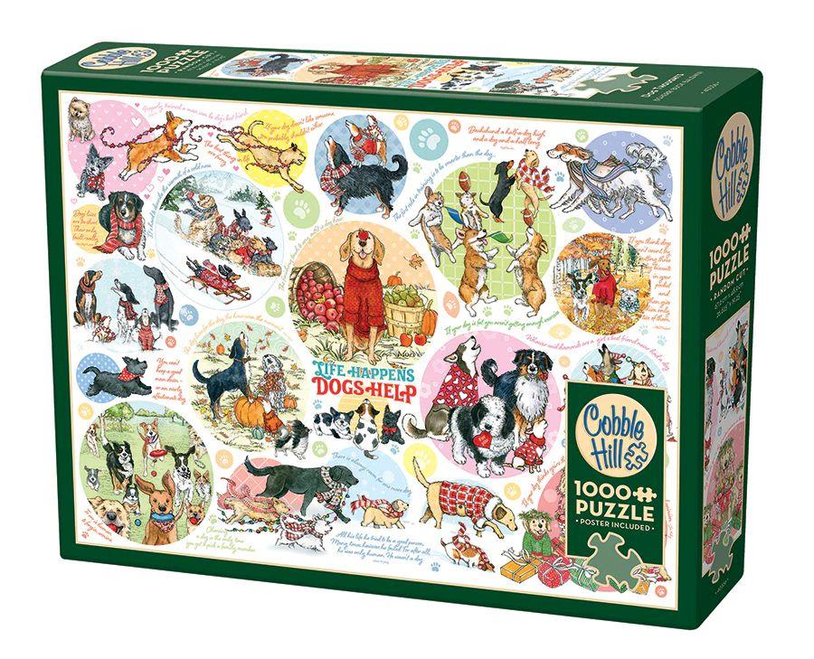 Cobble Hill Puzzle 1000 pièces : chat confortablement installé Cobble Hill Puzzle 1000 pièces : chat confortablement installé