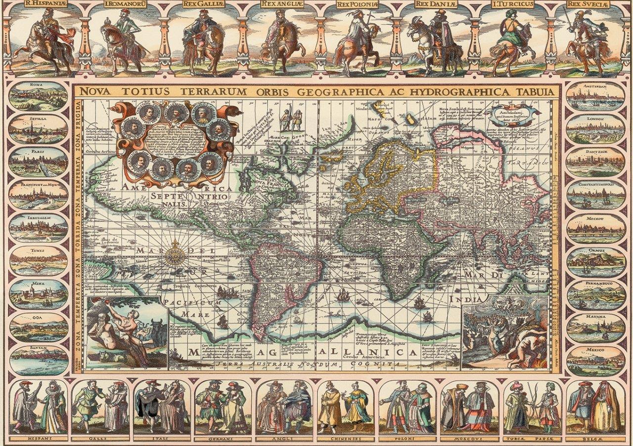Art Puzzle Ancient World Map Jigsaw Puzzle (1000 Pieces)