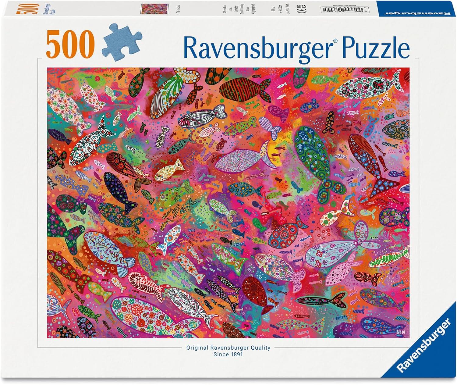 Ravensburger Fish in Fuchsia Jigsaw Puzzle (500 Pieces) – PDK