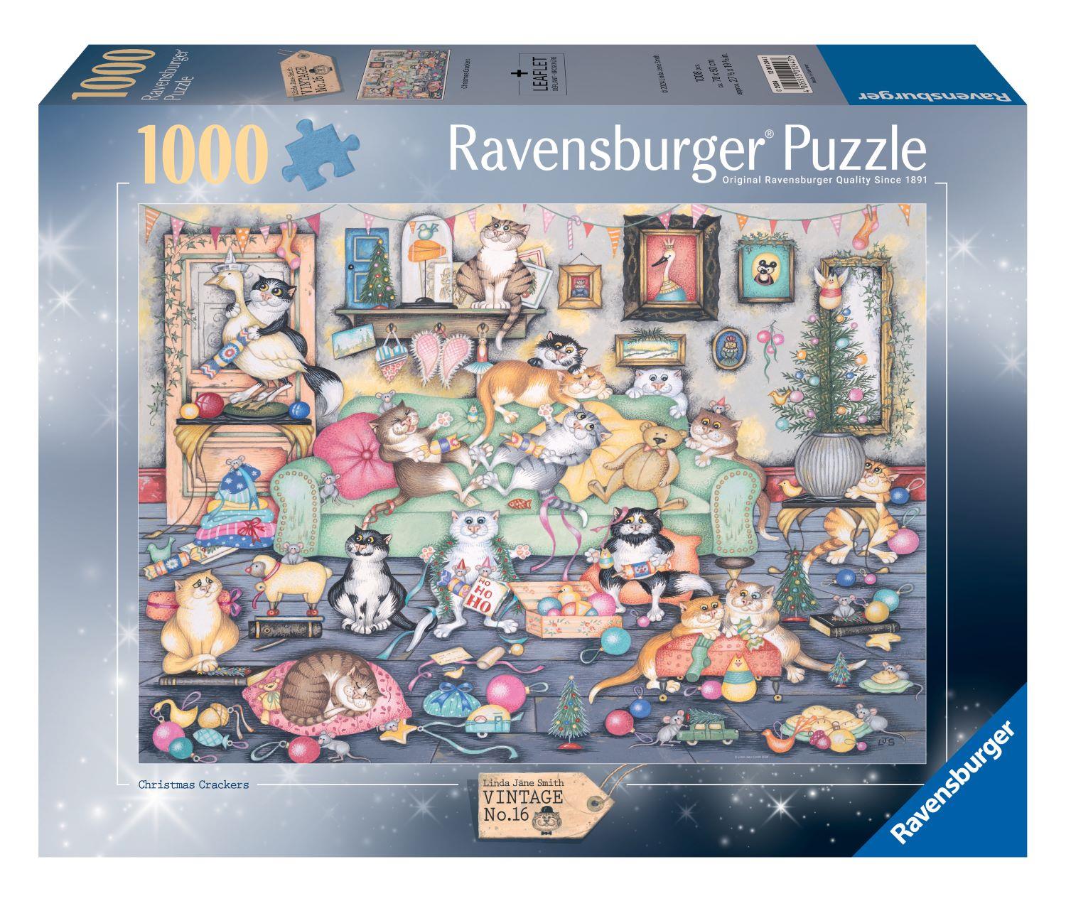 Ravensburger Christmas Crackers Crazy Cats Vintage No. 16 Jigsaw