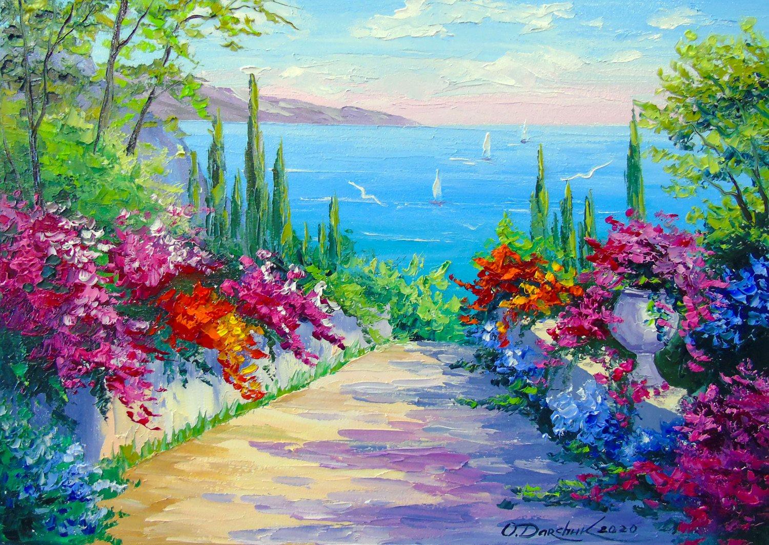 Enjoy Sunny Road to the Sea Jigsaw Puzzle (1000 Pieces)