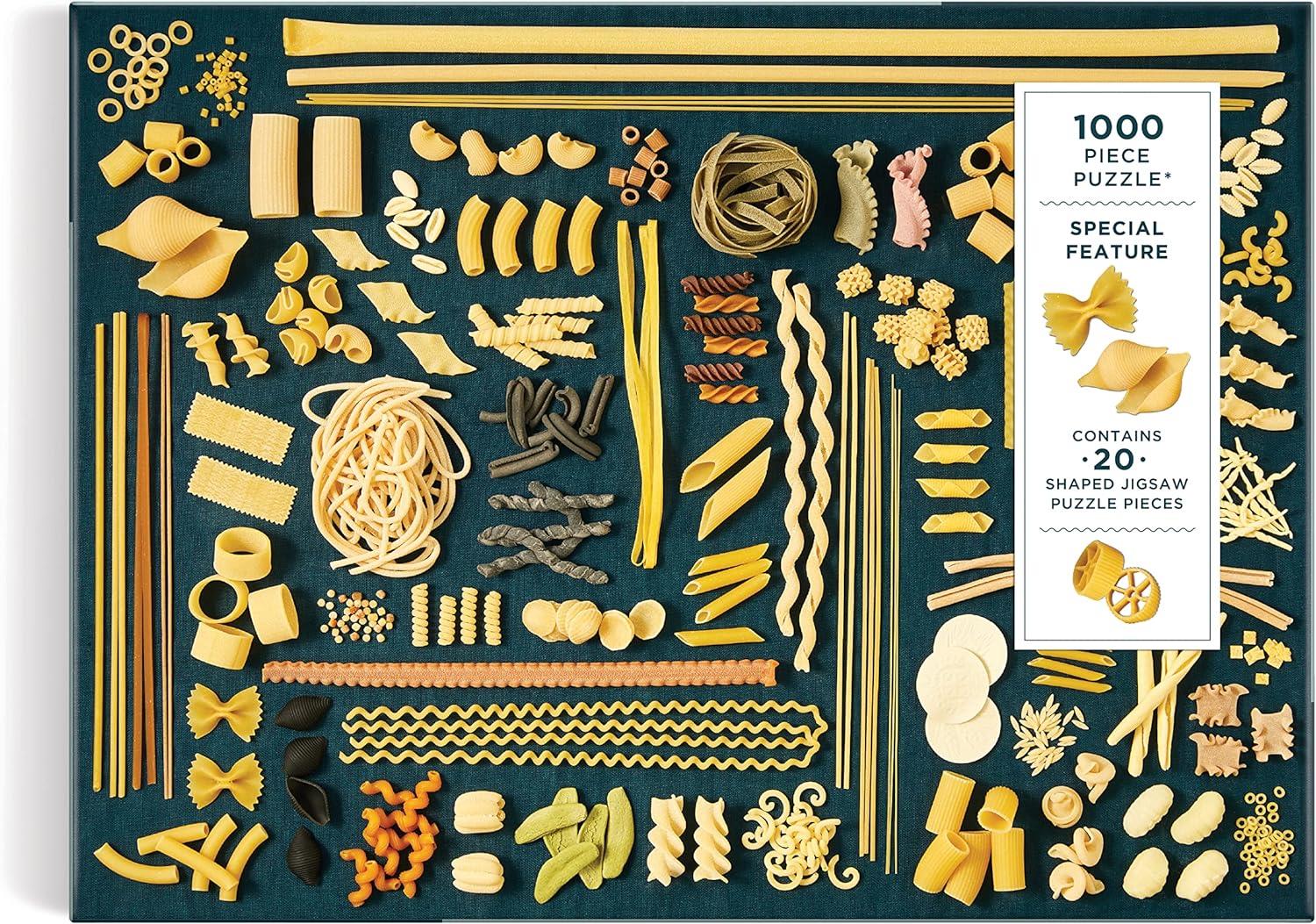 Galison The Art of Pasta Jigsaw Puzzle (1000 Pieces) with Shaped Pieces