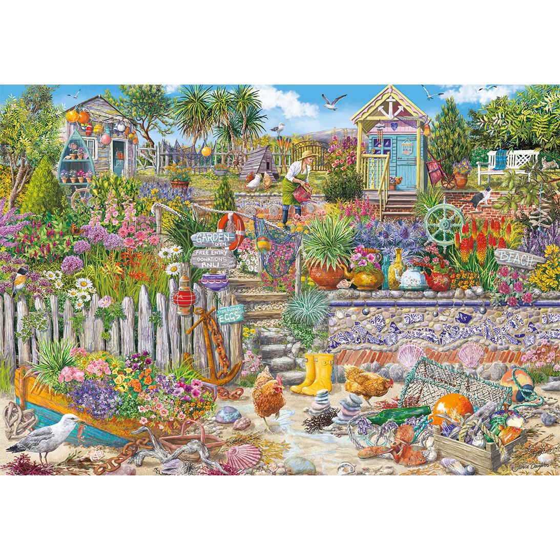 Gibsons Beachcombers Garden Jigsaw Puzzle (250 XL Extra Large Pieces) DAMAGED BOX