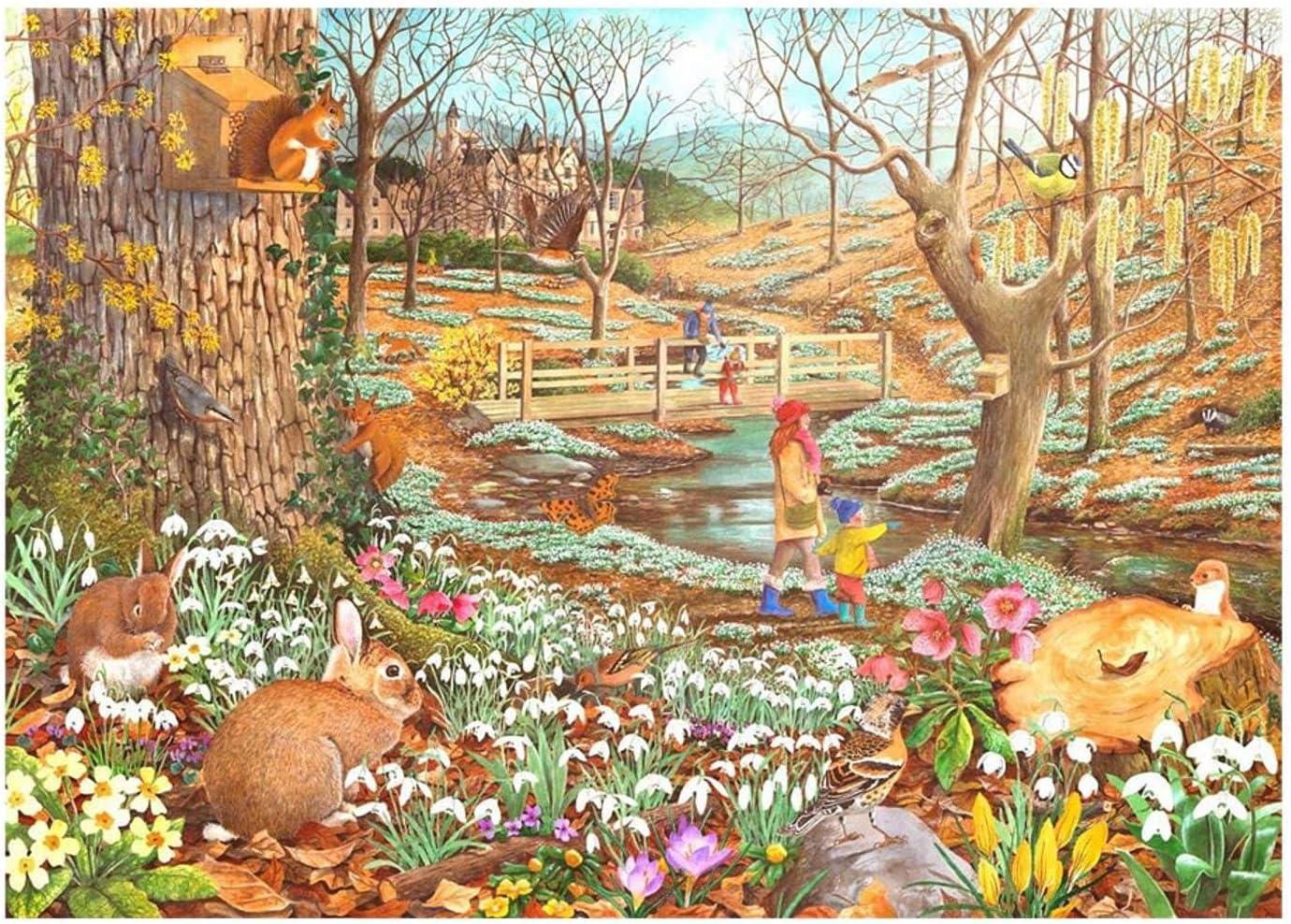 House of Puzzles Snowdrop Walk - Big Jigsaw Puzzle (500 XL Pieces)