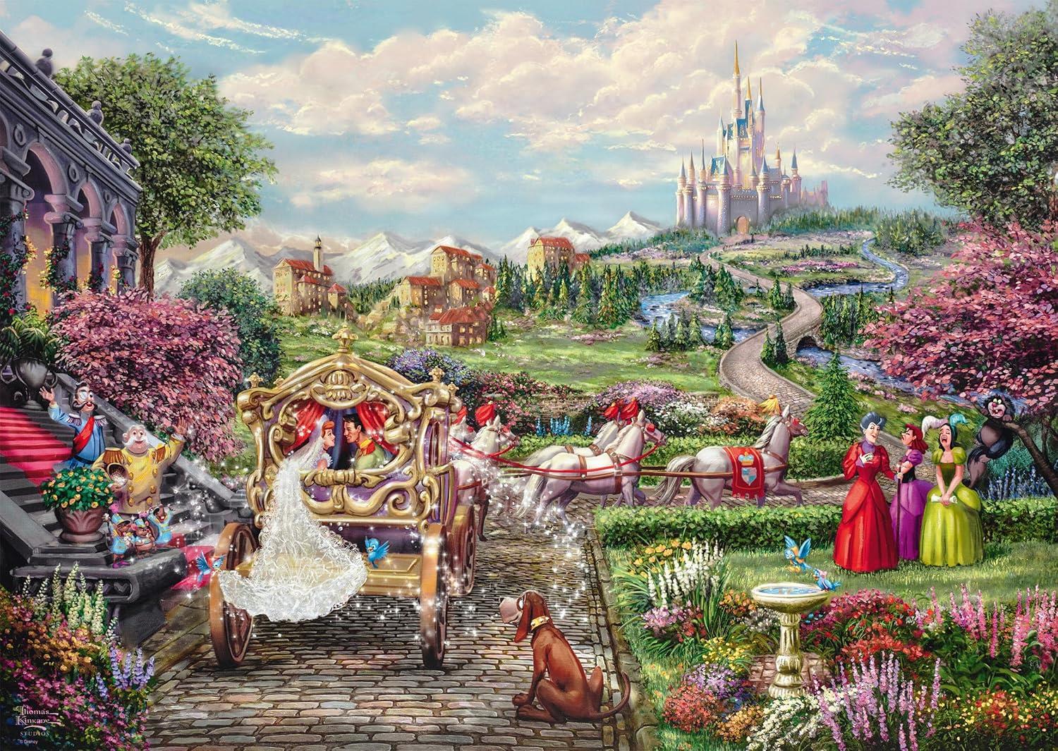 Schmidt Kinkade Disney Cinderella Happily Ever After Jigsaw Puzzle (1000 Pieces)