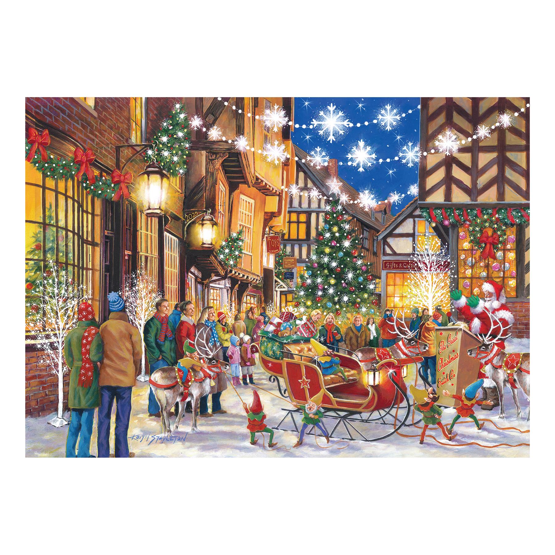 House of Puzzles No.20 Santa Switch On BIG Jigsaw Puzzle (500 XL Pieces)