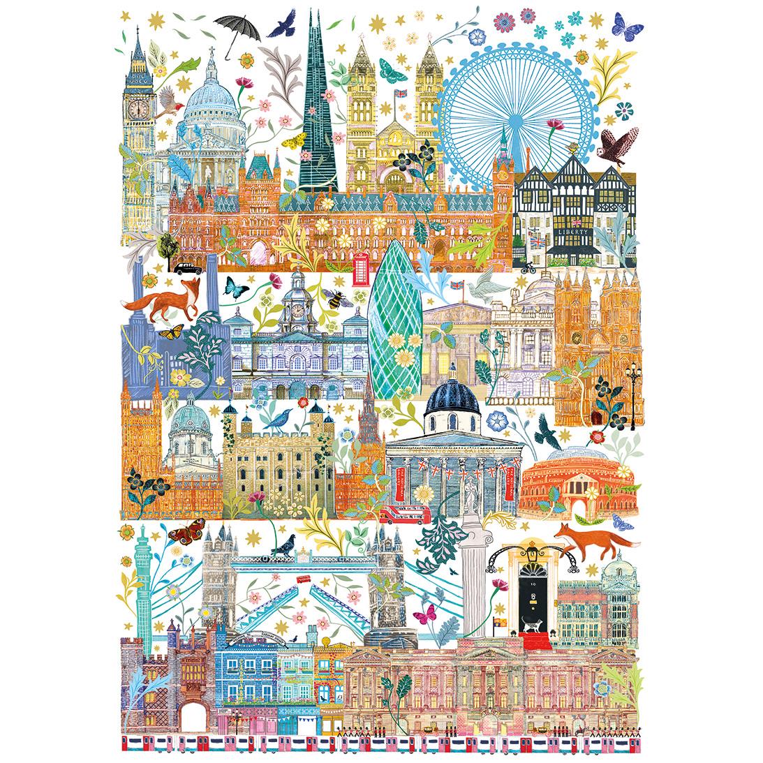 Gibsons London Skyline, White Logo Jigsaw Puzzle (1000 Pieces) – PDK