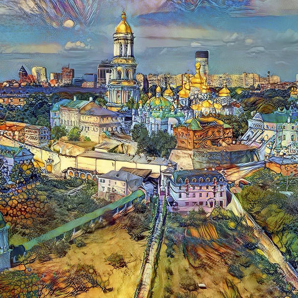 Bluebird Kyiv (Kiev), Ukraine City Jigsaw Puzzle (1000 Pieces)