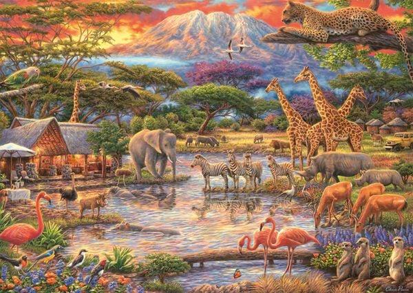Schmidt Paradise under Mount Kilimanjaro Jigsaw Puzzle (500 Pieces)
