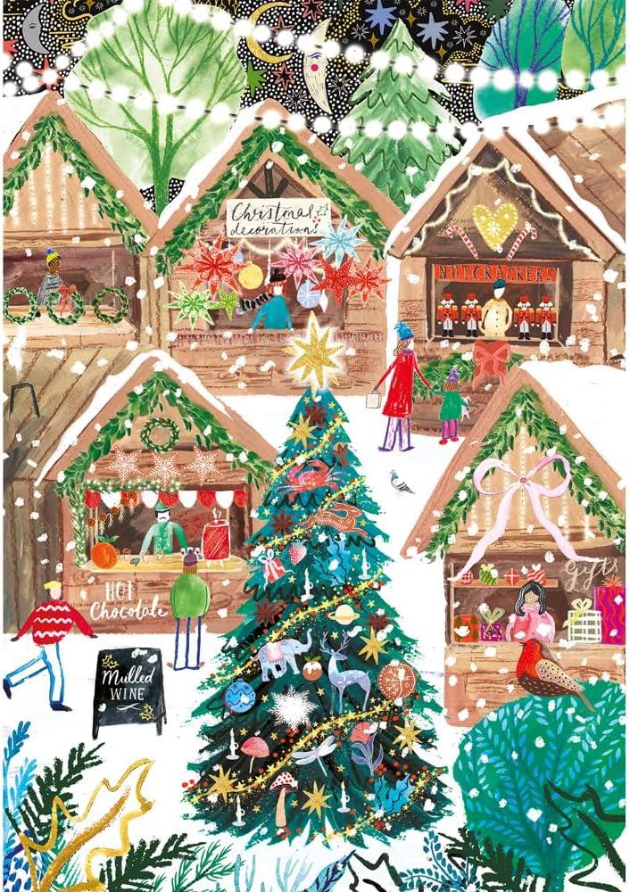 Gibsons - Christmas Village 1000 Pièces – Village de Noël Illustré - Décorations Féériques – Dimensions 68 x 48 cm