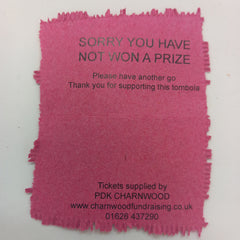 Loser Tombola Tickets - 1000 Losing Tickets (Assorted Colours)
