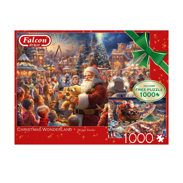 Falcon Deluxe Christmas Wonderland Jigsaw Puzzles (2 x 1000 Pieces)