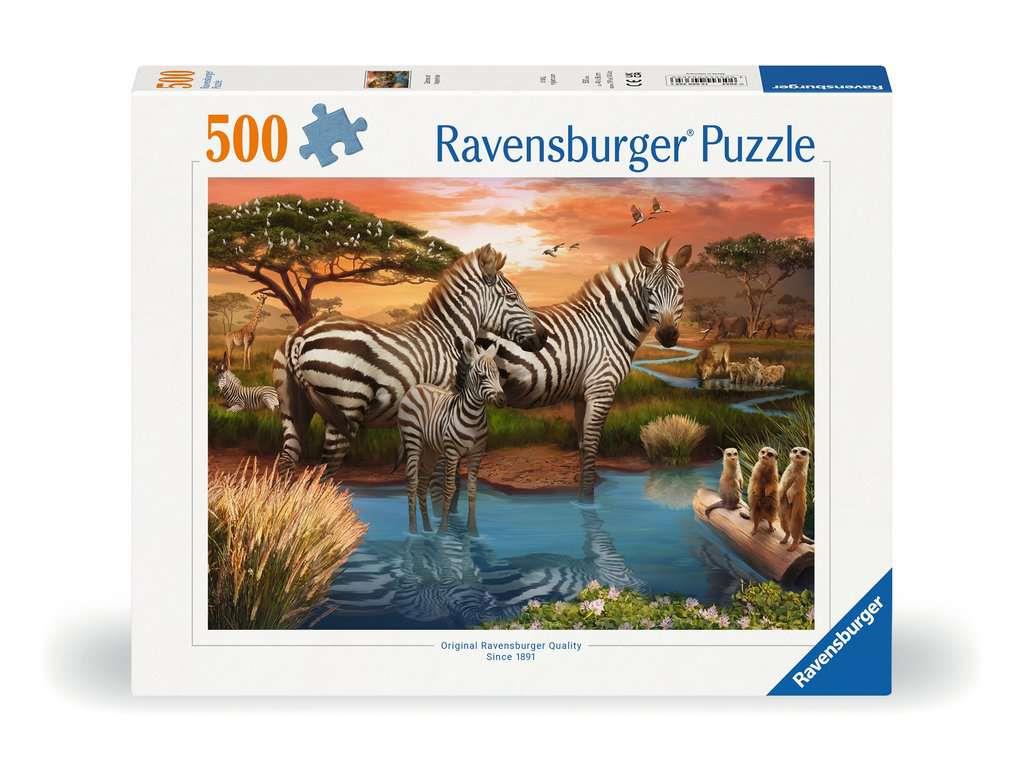 Ravensburger Zebras at Waterhole Jigsaw Puzzle (500 Pieces) – PDK