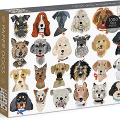 Galison Paper Dogs  Jigsaw Puzzle (1000 Pieces) DAMAGED BOX