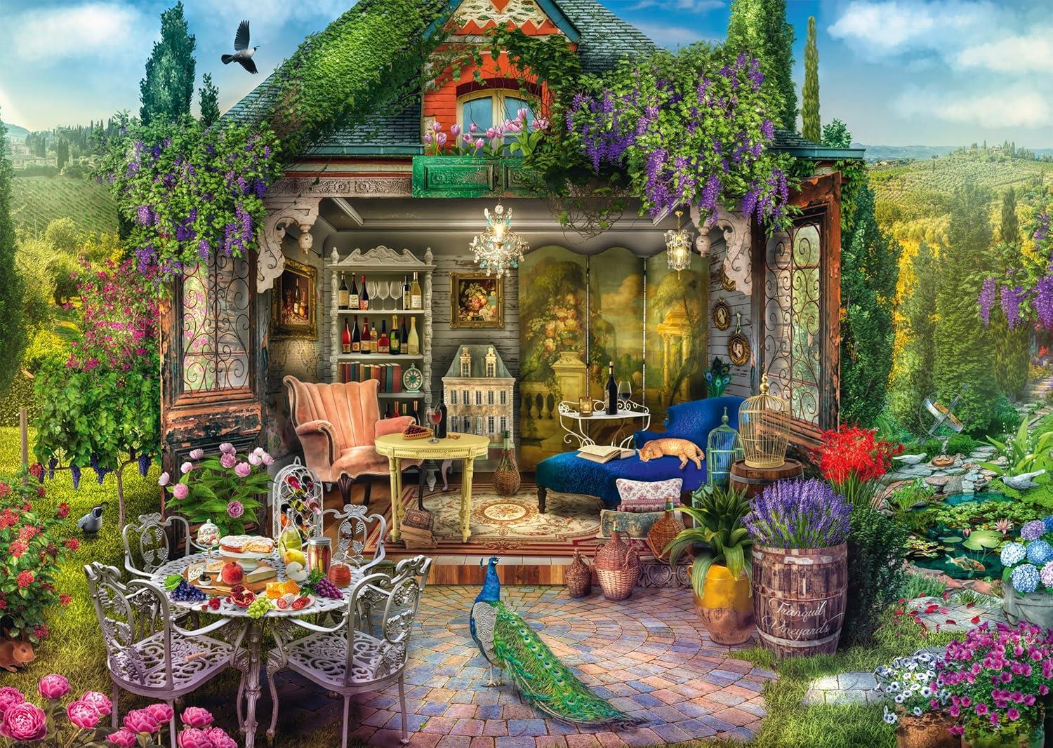 Schmidt A Dream Garden Shed Among the Vineyards Jigsaw Puzzle (1000 Pieces)