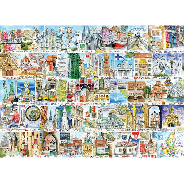 Gibsons Sights & Sounds of Europe Jigsaw Puzzle (1000 Pieces)