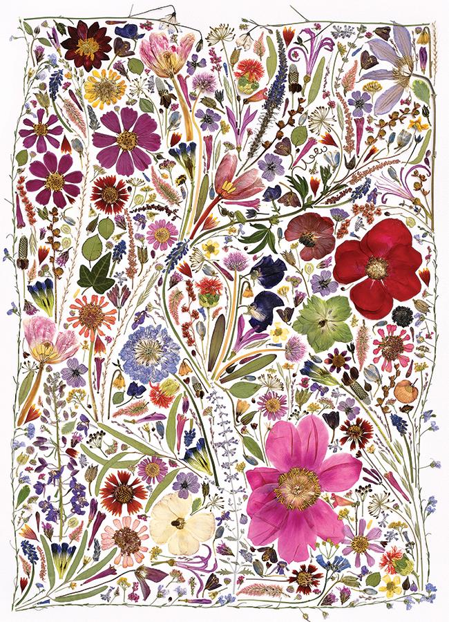 RAJRNED 1000 Piece Jigsaw Puzzle For Adults - Flowers Crochet Design, Thick Pieces, Includes Poster