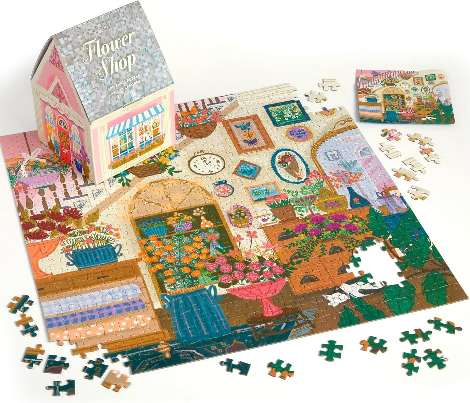 Galison Flower Shop House, Joy Laforme Jigsaw Puzzle (500 Pieces
