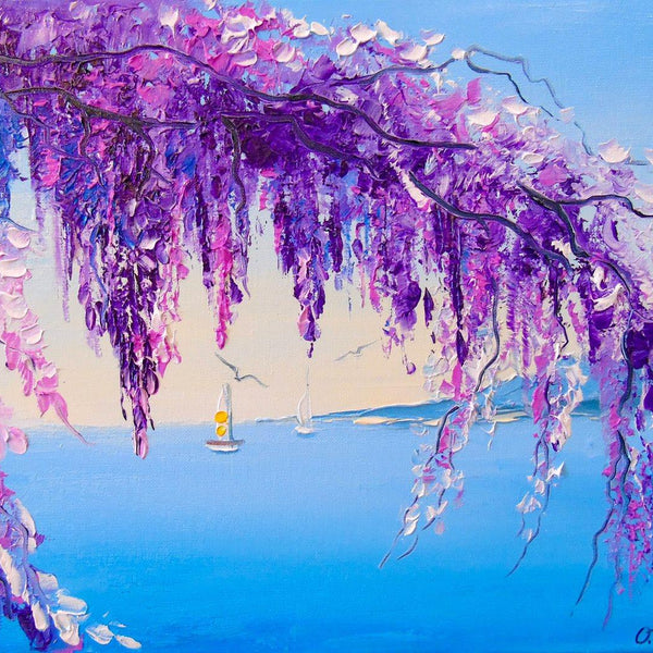 Enjoy Wisteria by the Sea Jigsaw Puzzle (1000 Pieces)