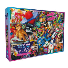Gibsons We Love The 80's Jigsaw Puzzle (1000 Pieces) DAMAGED BOX