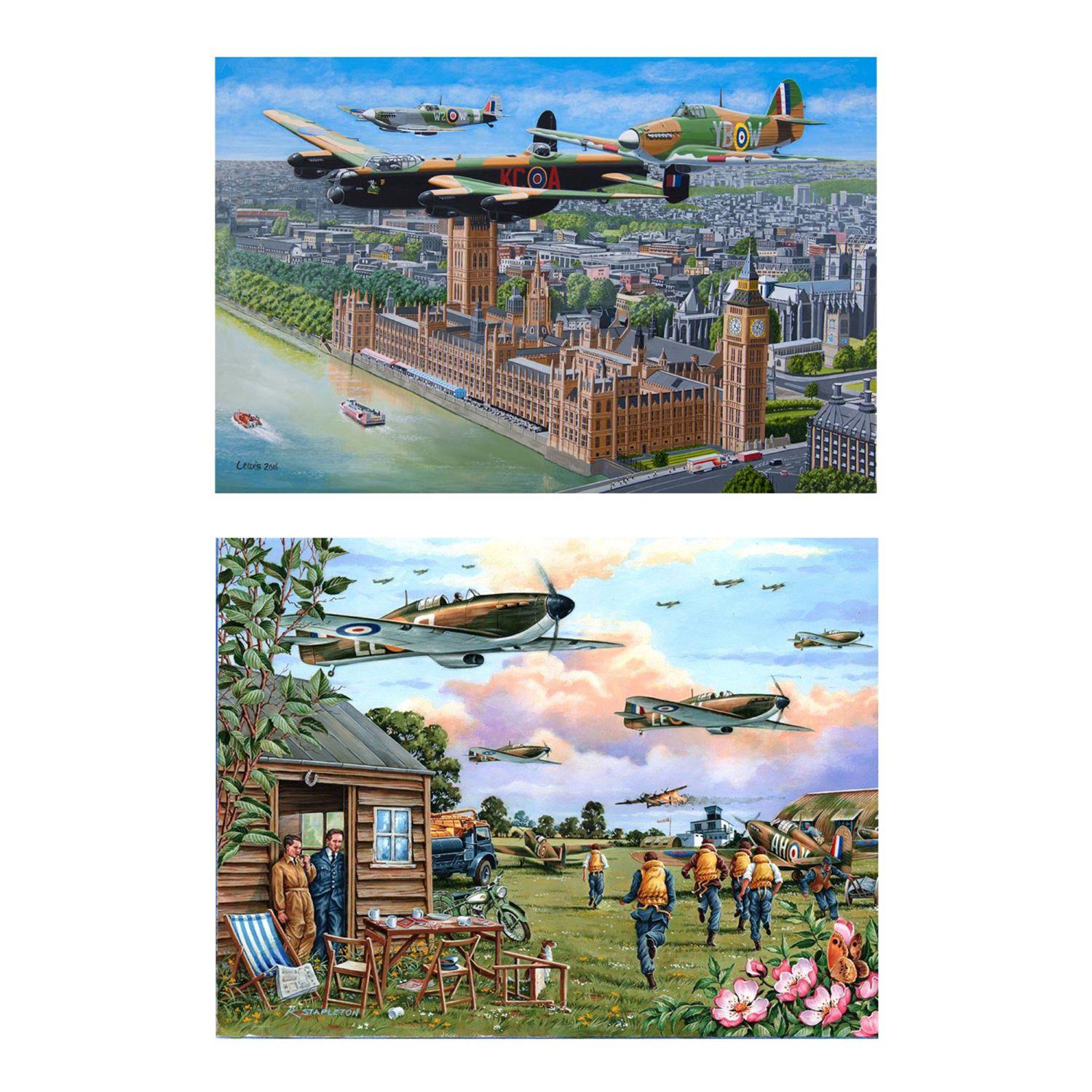 House of Puzzles Sky Patrol - Big Jigsaw Puzzles (2 x 500 XL Pieces)