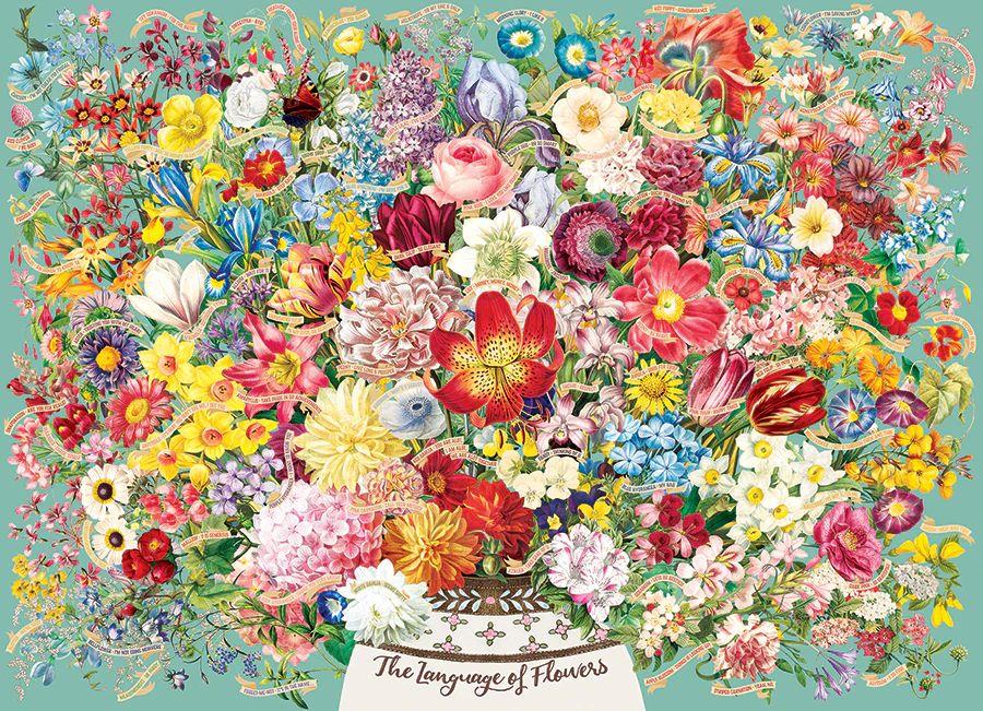新品　House on the Hill over all flower Cobble Hill The Language of Flowers Jigsaw Puzzle (1000 Pieces) – PDK