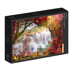 Grafika Deep Forest Waterfall Jigsaw Puzzle (500 Pieces)