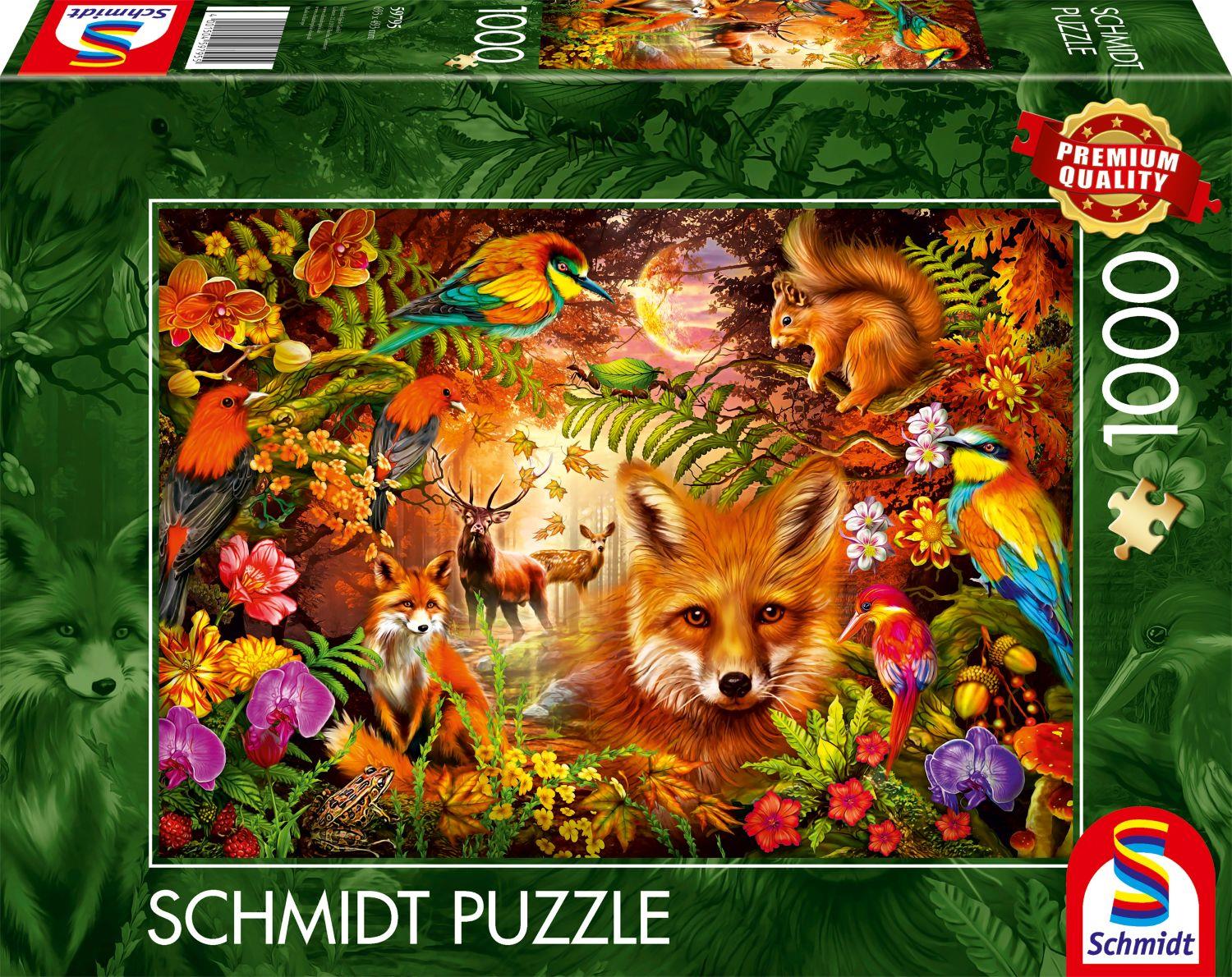 Schmidt Flowers, Fur and Feathers Jigsaw Puzzle (1000 Pieces)
