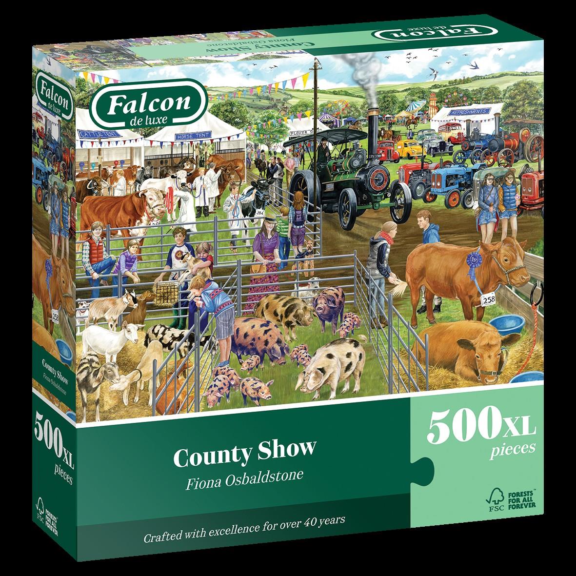 Falcon Deluxe County Show Jigsaw Puzzle (500 XL Extra Large Pieces)