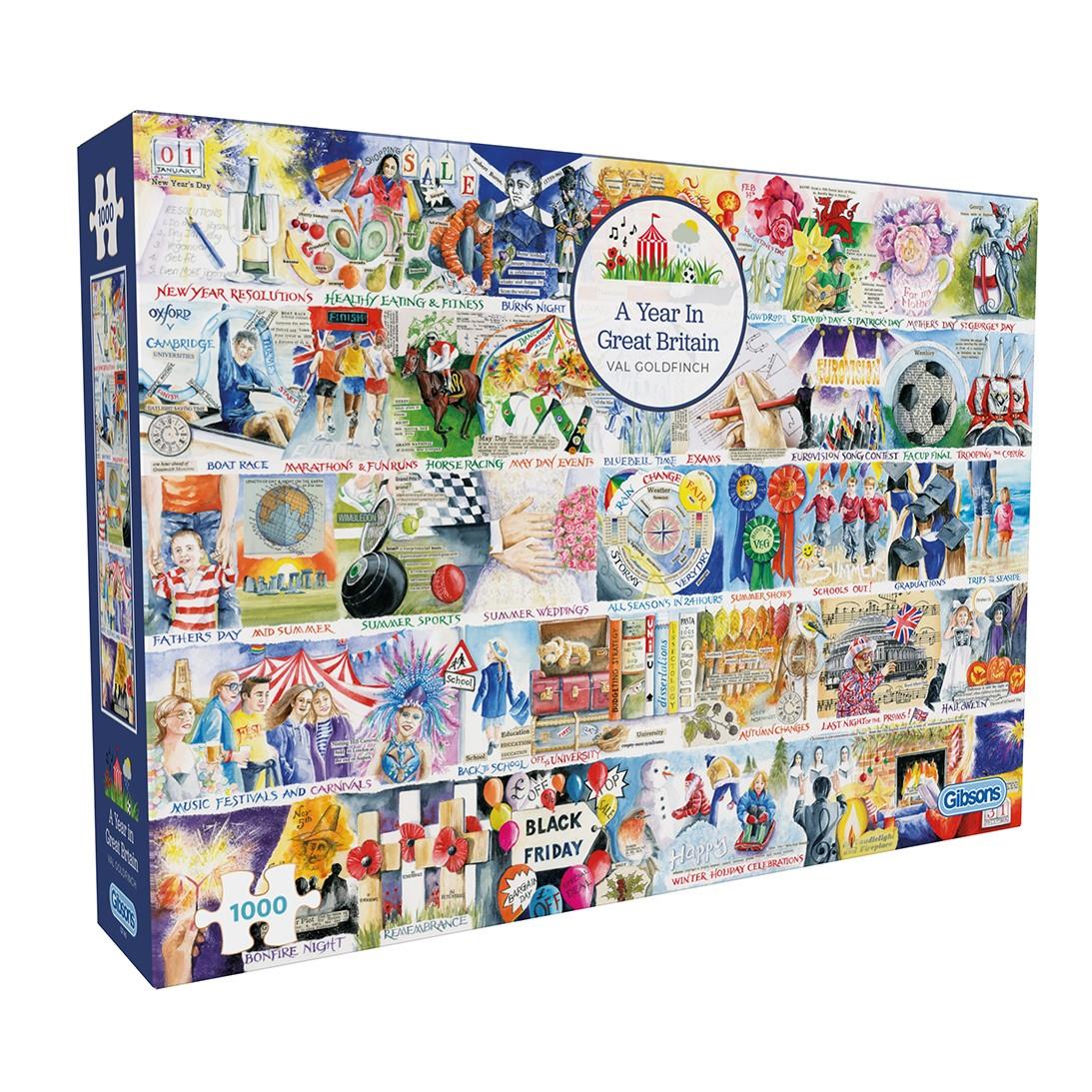Gibsons A Year in Great Britain Jigsaw Puzzle (1000 Pieces) – PDK