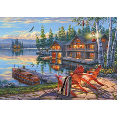 Schmidt Darrell Bush: The Banks of Loon Lake, New York Jigsaw Puzzle (1000 Pieces)